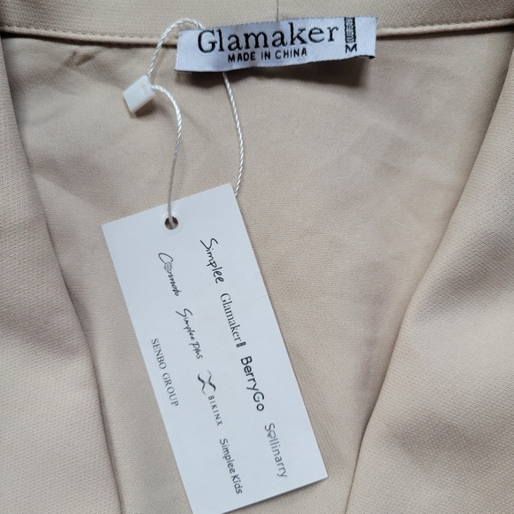 New Chic taupe Suit and Pants Set - Picture 2 of 16